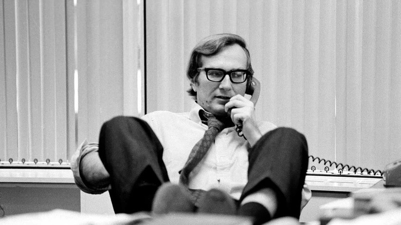 Seymour Hersh on the phone in archival footage in Cover-Up