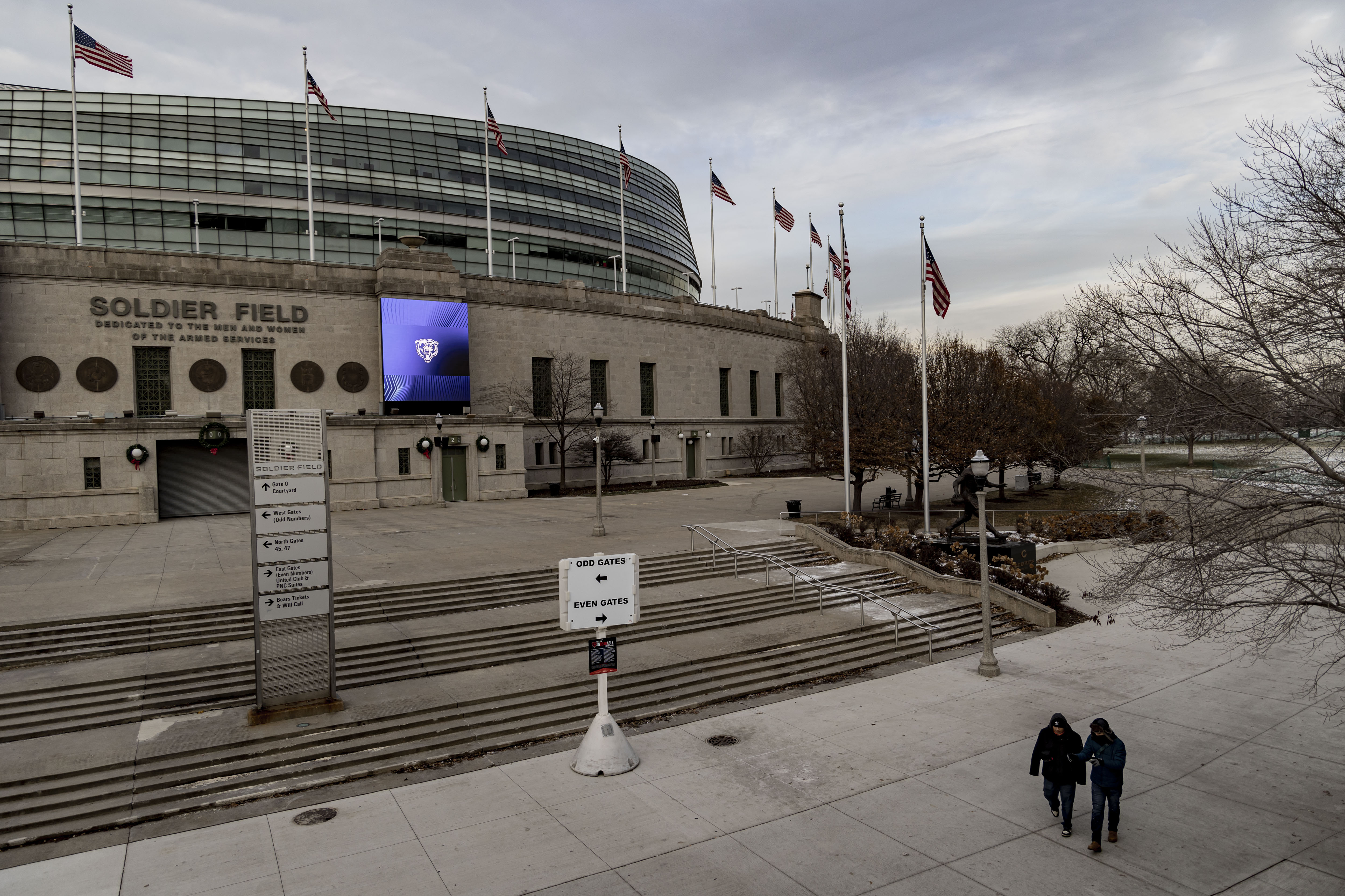 Gate 0 at the south entrance to Soldier Field on...