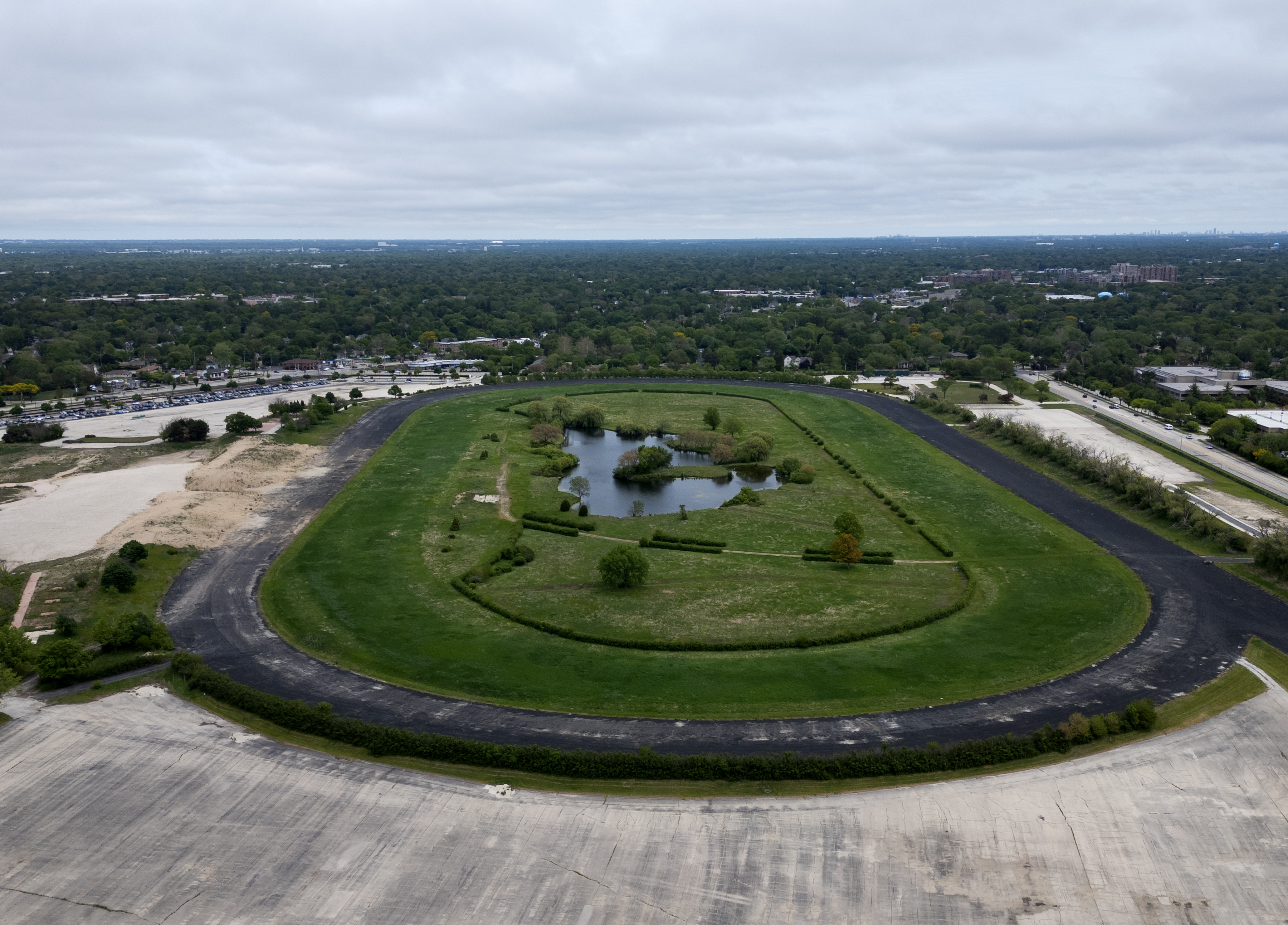 The former Arlington International Racecourse is seen on May 19,...