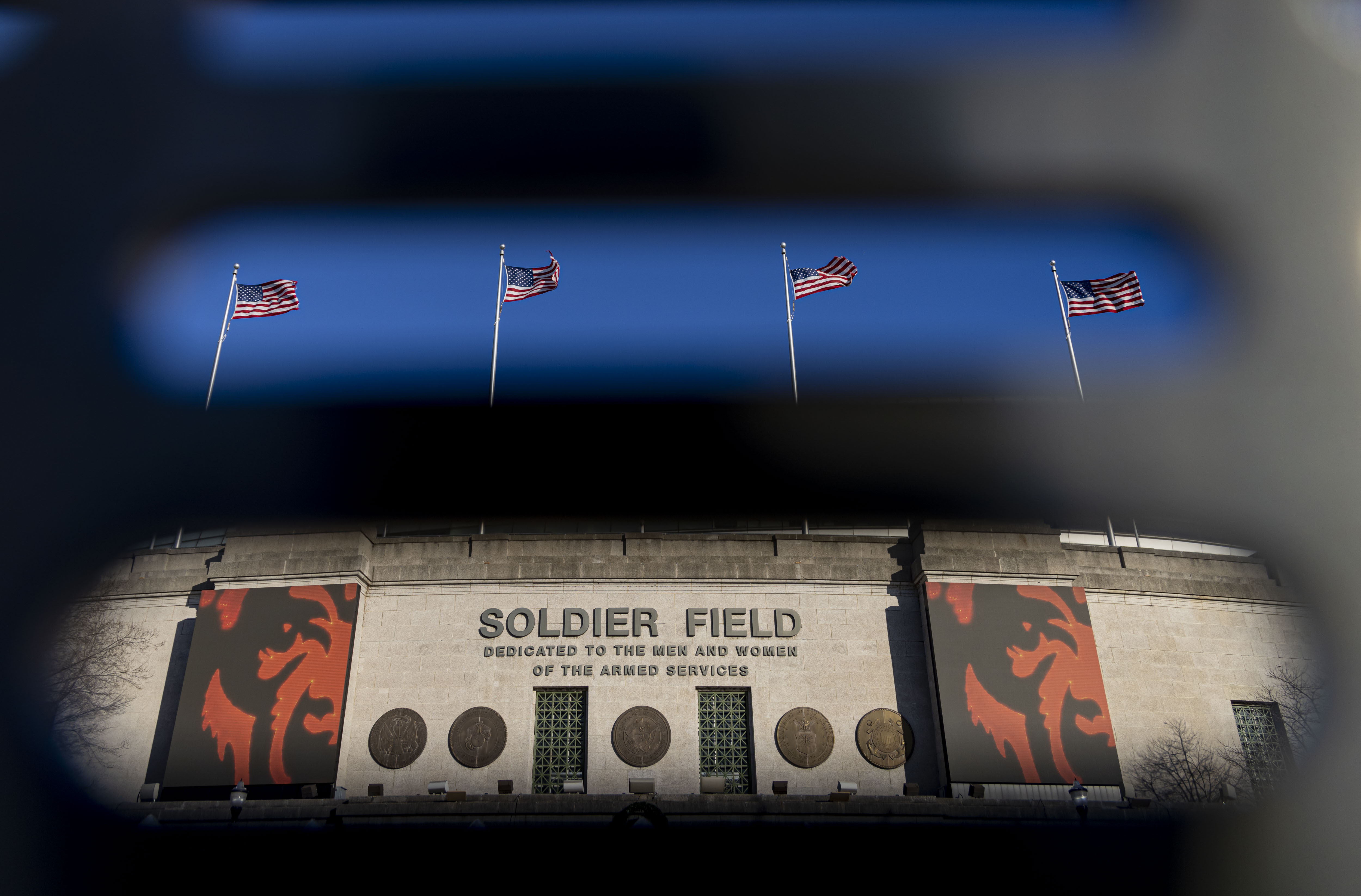 Soldier Field on Dec. 18, 2022. (Brian Cassella/Chicago Tribune)