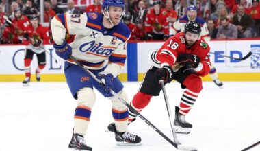 Connor Bedard a late scratch in loss to Oilers