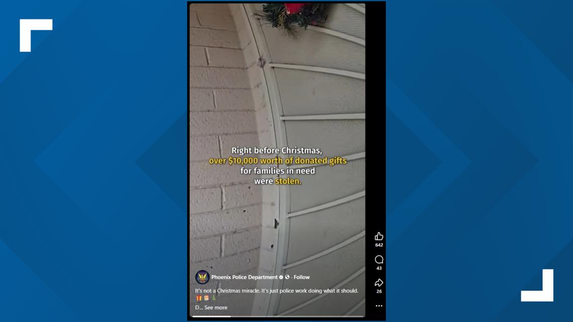 Someone stole $10K worth of gifts. Then Phoenix Police jumped in to help find them.