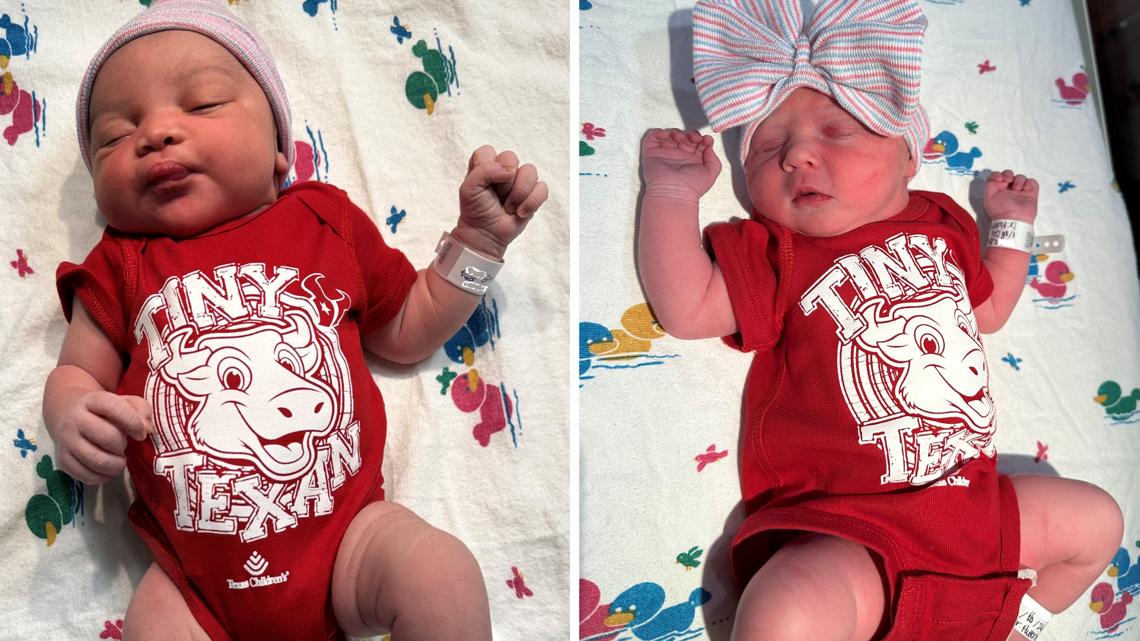 Newborns at Texas Children’s welcome Texans playoff run in tiny team onesies