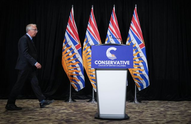 B.C. Conservative Leader John Rustad arrives for a news conference in Richmond, B.C., on Tuesday, July 30, 2024. Rustad quit as party leader on Dec. 4, 2025. THE CANADIAN PRESS/Darryl Dyck