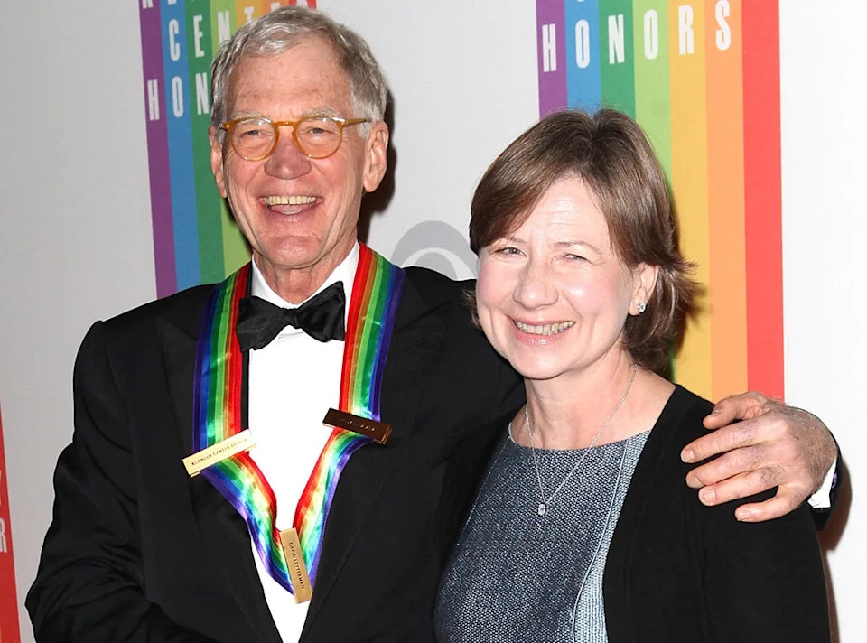 <p>David Letterman & Regina Lasko</p>