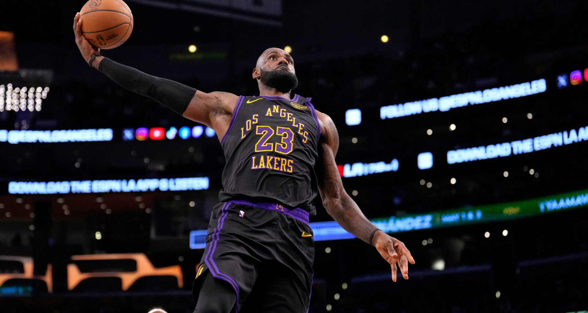 LeBron just misses historic triple-double, but still defies his age with prolific efforts for Lakers