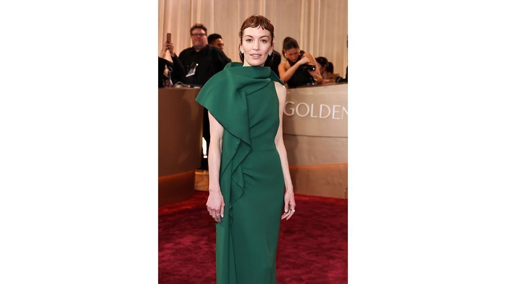 BEVERLY HILLS, CALIFORNIA - JANUARY 11: (FOR EDITORIAL USE ONLY) Britt Lower attends the 83rd Annual Golden Globe Awards at The Beverly Hilton on January 11, 2026 in Beverly Hills, California. (Photo by Amy Sussman/Getty Images)