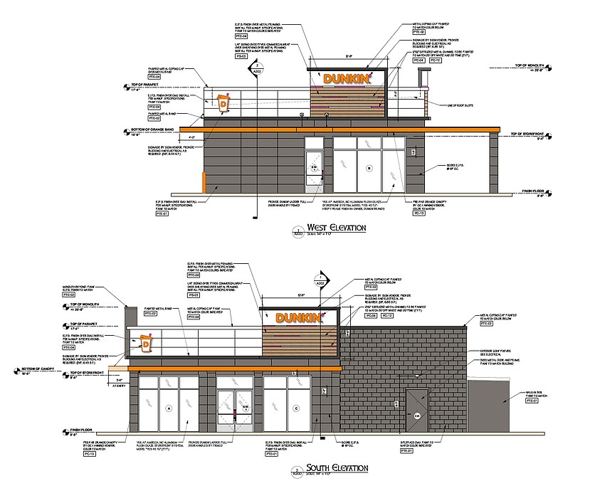 The Dunkin’ on Normandy Boulevard is planned as a 1,980-square-foot shop.