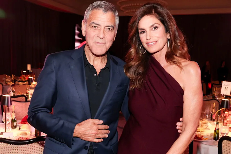 Christopher Polk/WWD via Getty George Clooney and Cindy Crawford at the 2026 WWD Style Awards in Santa Monica, Calif., on Jan. 9