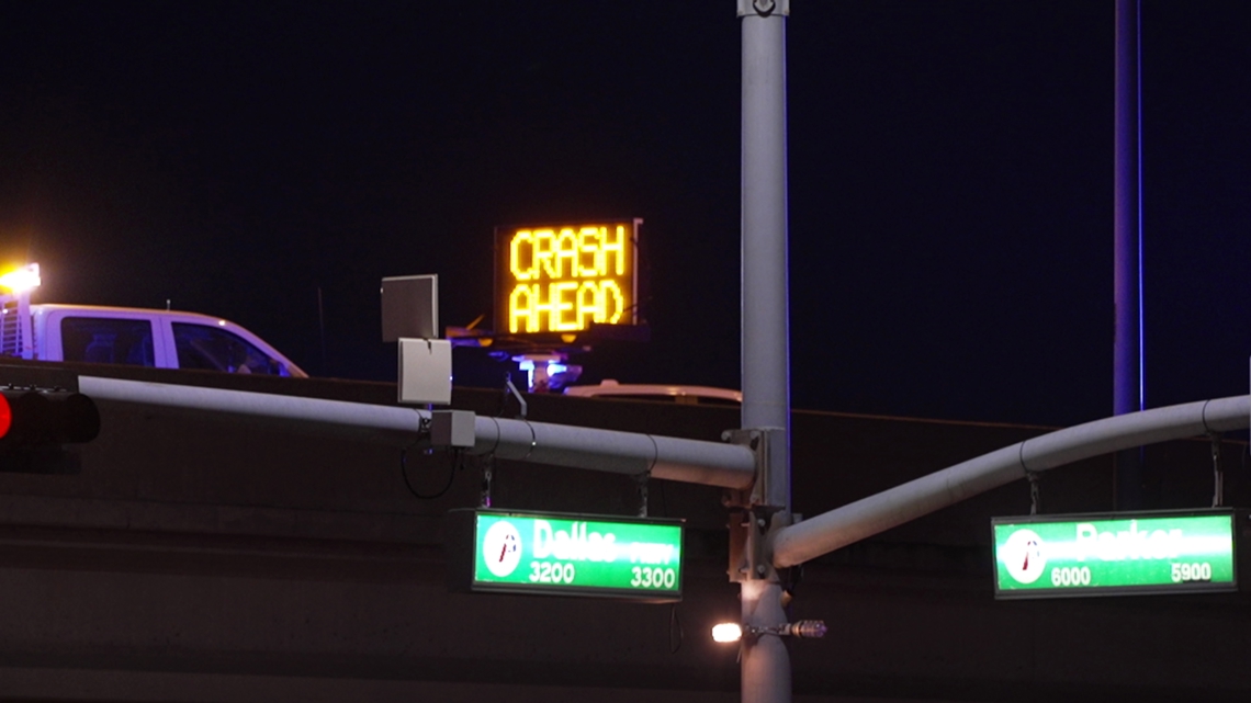 NB lanes of Dallas North Tollway closed near Parker Road in Plano after police chase, crash, officials say