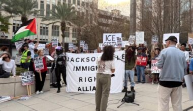 Jacksonville demonstrators demand justice after deadly Minneapolis ICE shooting