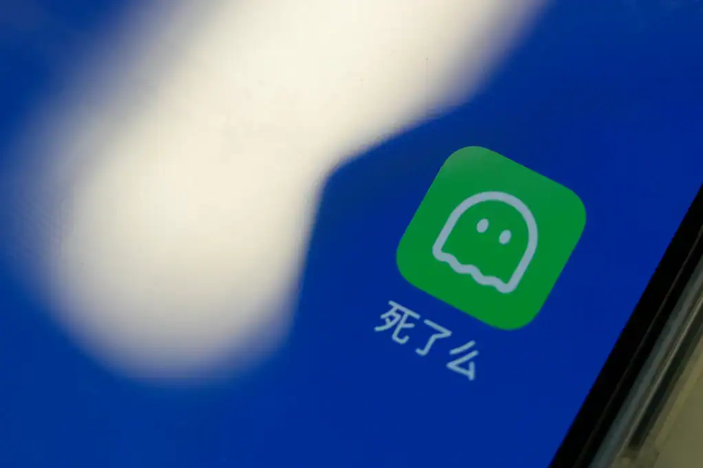 Demumu app icon showing a ghost on a green background, death check in app
