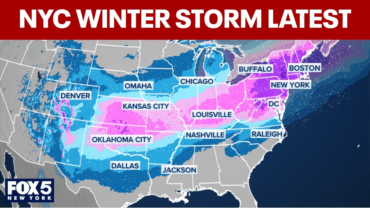When will snow be the heaviest in New York City? 