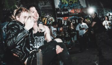 The crowd of a punk rock concert