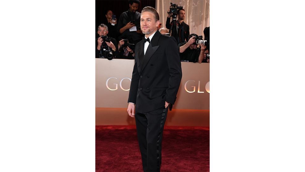 BEVERLY HILLS, CALIFORNIA - JANUARY 11: (FOR EDITORIAL USE ONLY) Charlie Hunnam attends the 83rd Annual Golden Globe Awards at The Beverly Hilton on January 11, 2026 in Beverly Hills, California. (Photo by Amy Sussman/Getty Images)