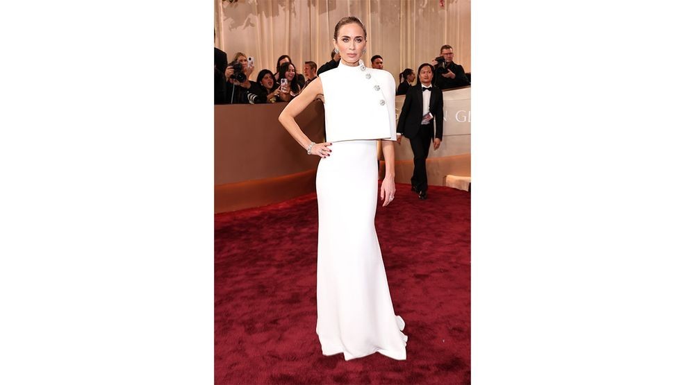 BEVERLY HILLS, CALIFORNIA - JANUARY 11: (FOR EDITORIAL USE ONLY) Emily Blunt attends the 83rd Annual Golden Globe Awards at The Beverly Hilton on January 11, 2026 in Beverly Hills, California. (Photo by Amy Sussman/Getty Images)