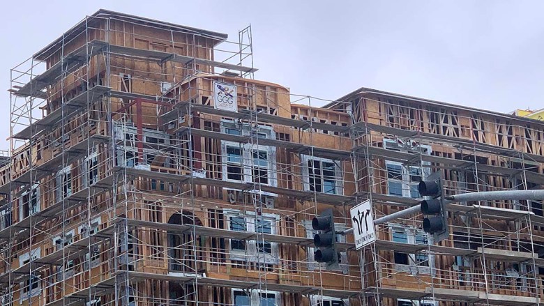 New housing is seen under construction in 2023 in Otay Mesa. (File photo by Chris Stone/Times of San Diego)