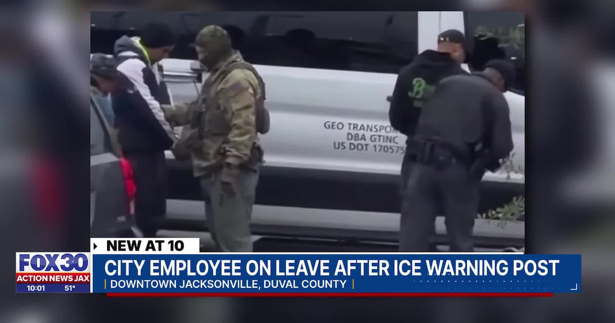 City of Jacksonville employee placed on leave after ICE-related warning on social media – Action News Jax