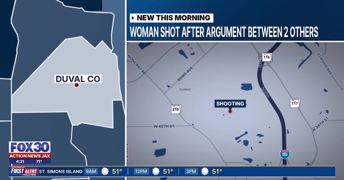 Woman shot in crossfire during shootout in Moncrief area – Action News Jax