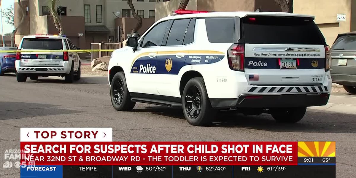 Woman outside shot into Phoenix home, hitting toddler, family says