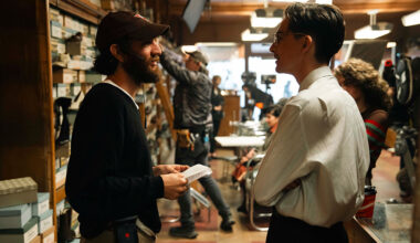 Josh Safdie and Timothee Chalamet in Marty Supreme