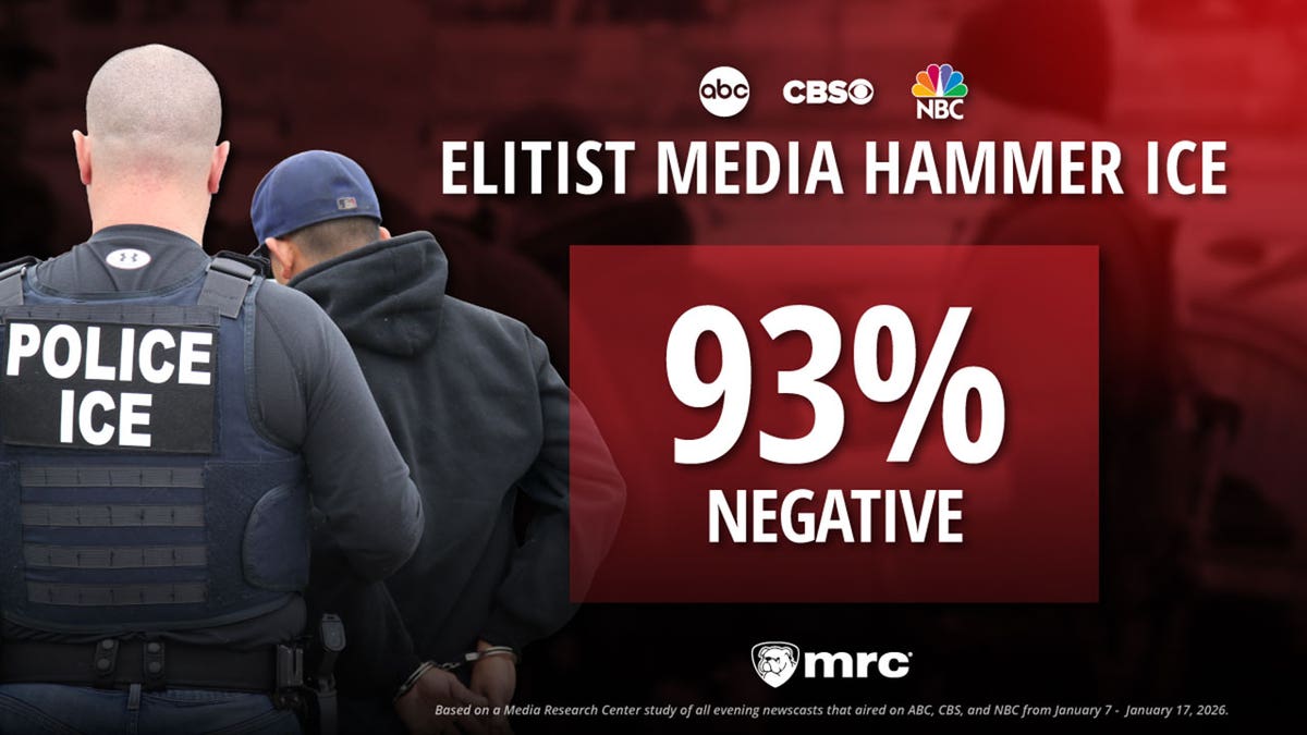 The Media Research Center analyzed all evening newscasts on ABC, NBC and CBS from Jan. 7 when Renee Nicole Good was fatally shot by an ICE officer through Jan. 17. 