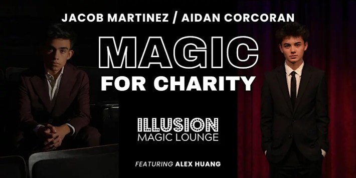 a flier for a magic show for charity