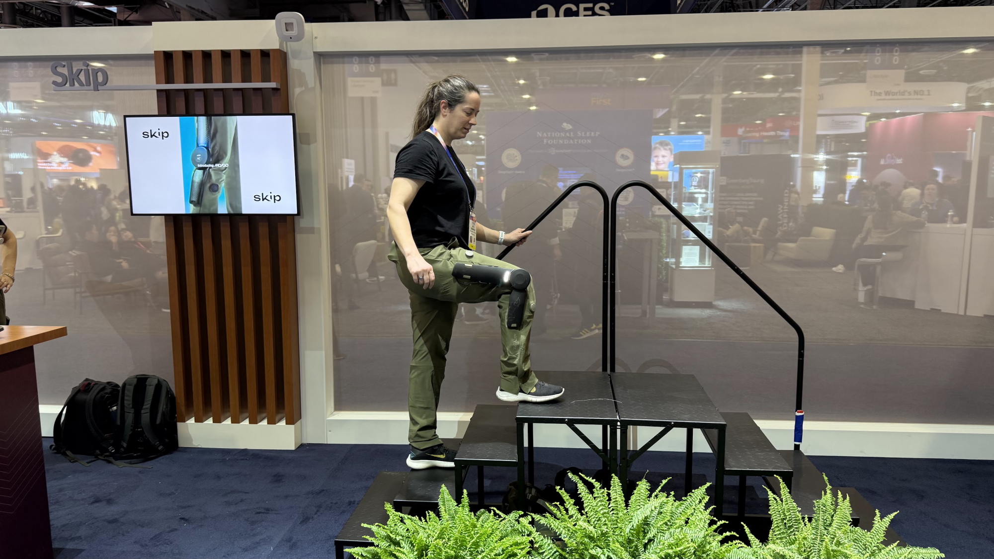 Using the Skip exoskeleton to climb stairs