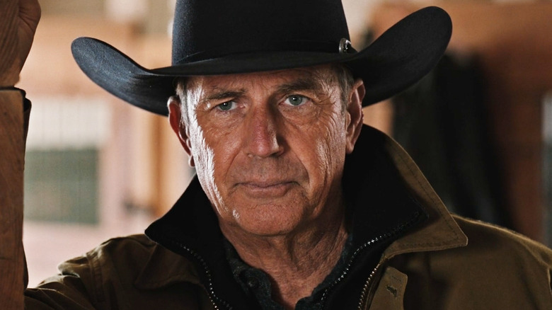 John Dutton looks across frame in close-up on Yellowstone (2018-2024)