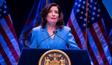 New York Gov. Kathy Hochul delivers the 2026 State of the State address, Tuesday, Jan. 13, 2026, in Albany, N.Y. (Darren McGee/ Office of Governor Kathy Hochul via AP)