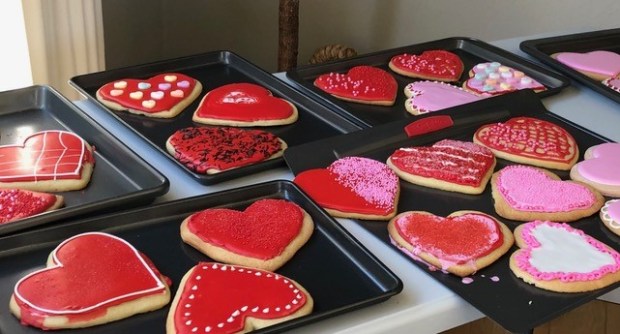 The La Jolla Garden Club will hold its Valentine's Day fundraiser Saturday, Feb. 14, featuring decorated homemade cookies. (Provided by Pam Filley)