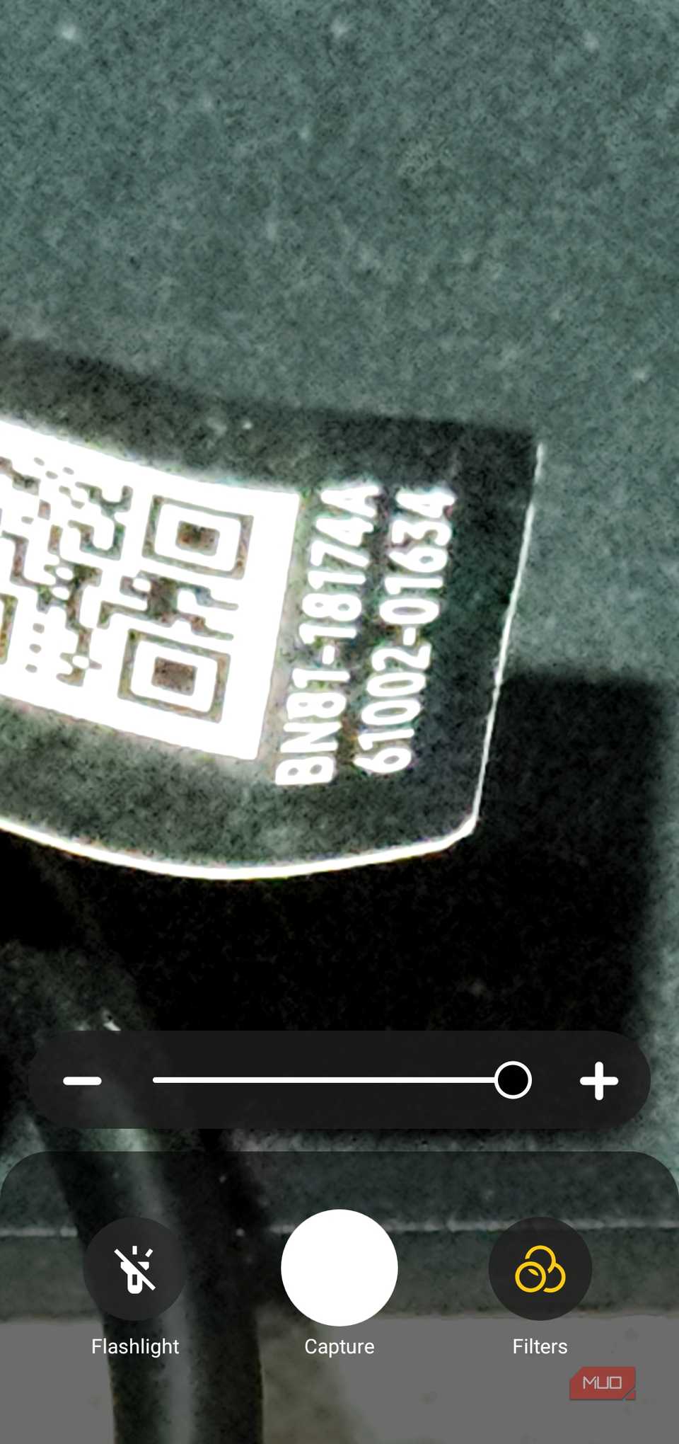 Magnifier app on Samsung Galaxy phone