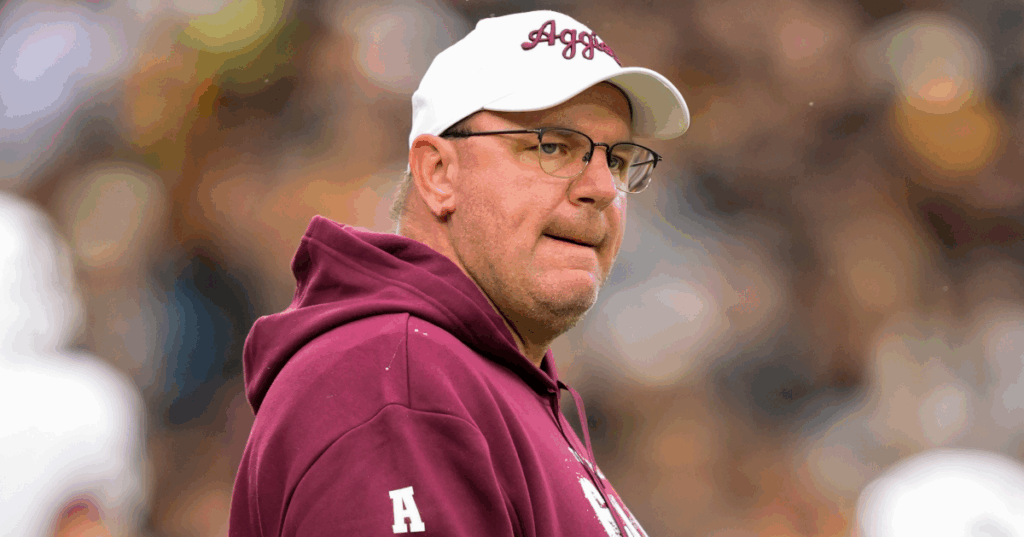 Texas A&M coach Mike Elko decided to take a chance with a fake punt at the end of the first half of a first-round playoff game against Miami.
