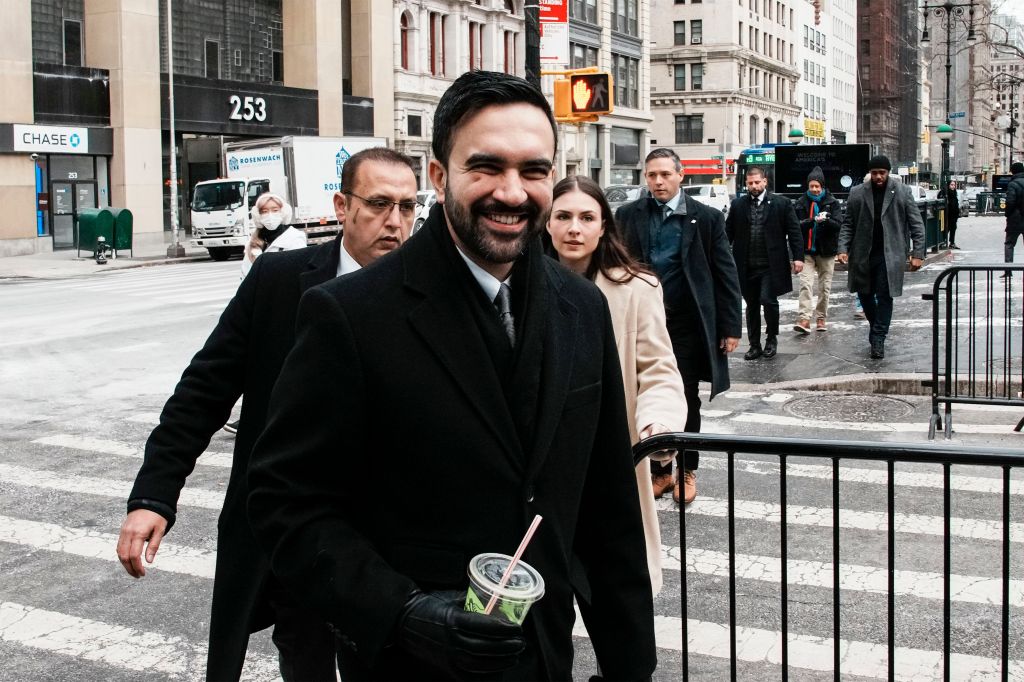 New York City Mayor Zohran Mamdani arrives at City Hall.