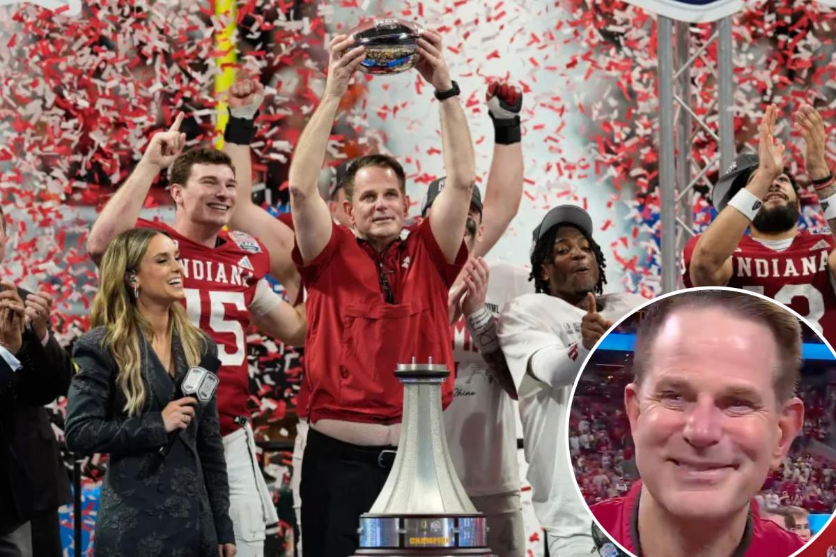 Curt Cignetti was only thinking about one thing after Indiana's CFP win in viral moment