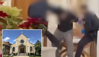Wild moment cops Tase crazed man in NYC church during morning Mass
