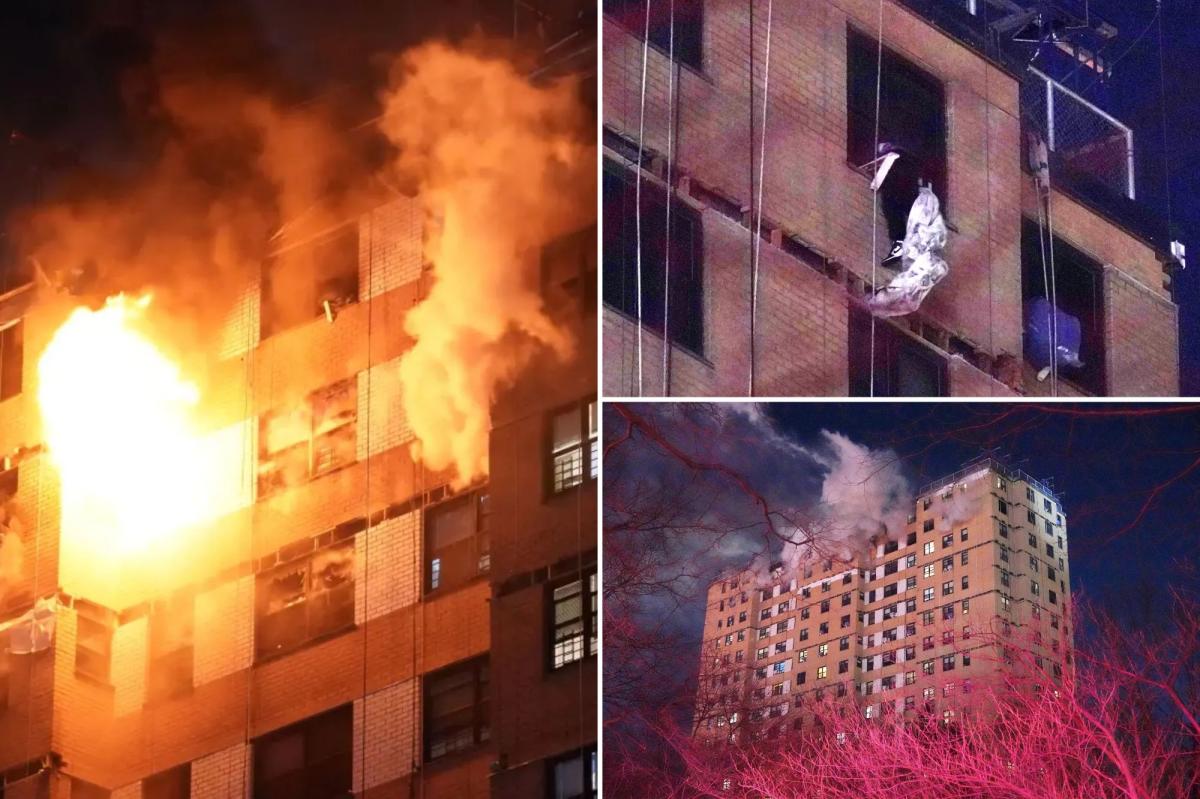 FDNY firefighters battle 4-alarm blaze on top floors of Bronx apartment