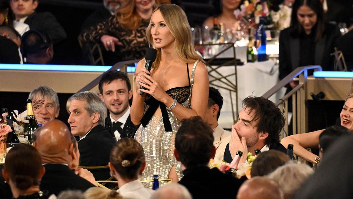 Nikki Glaser in audience at Golden Globes