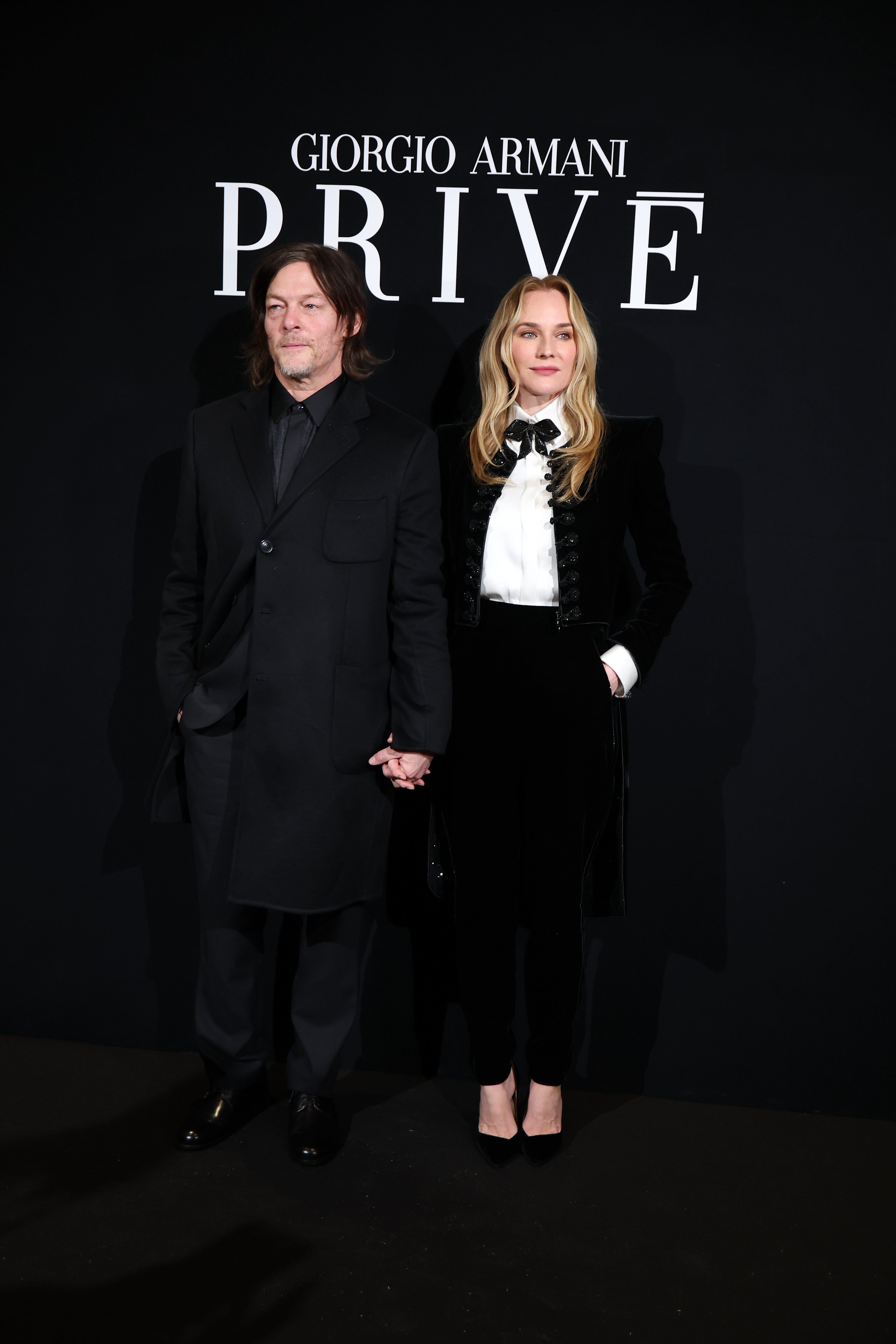 Norman Reedus and Diane Kruger at the Giorgio Armani Privé show