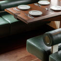Courtesy of David Dworkind North of Brooklyn Pizzeria / MRDK - Interior Photography, Living Room, Wood, Table, Chair