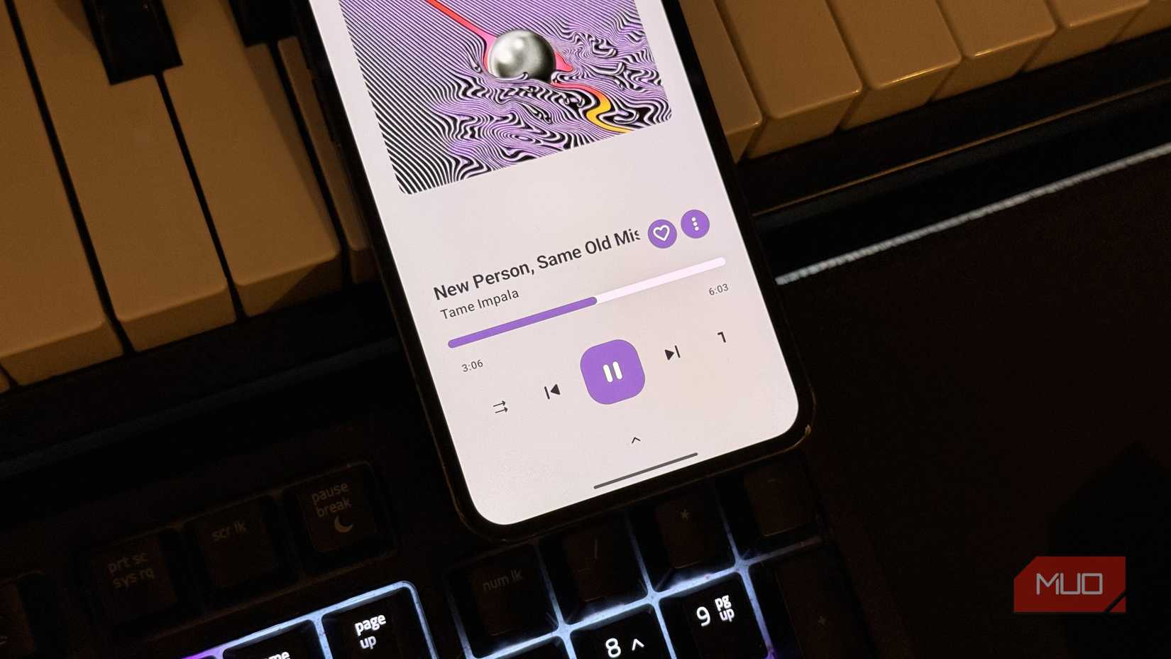 OuterTune open-source music player on an Android phone
