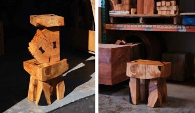 furniture made from wood salvaged from the LA wildfires