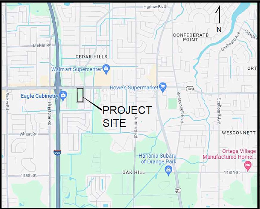 The site of a standalone emergency room and a storage facility proposed at 6916 103rd St. in West Jacksonville.