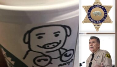 Starbucks roasted after barista hands LA cop 'extremely offensive' image