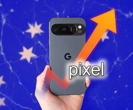Pixel 10 with stock arrow over the top.