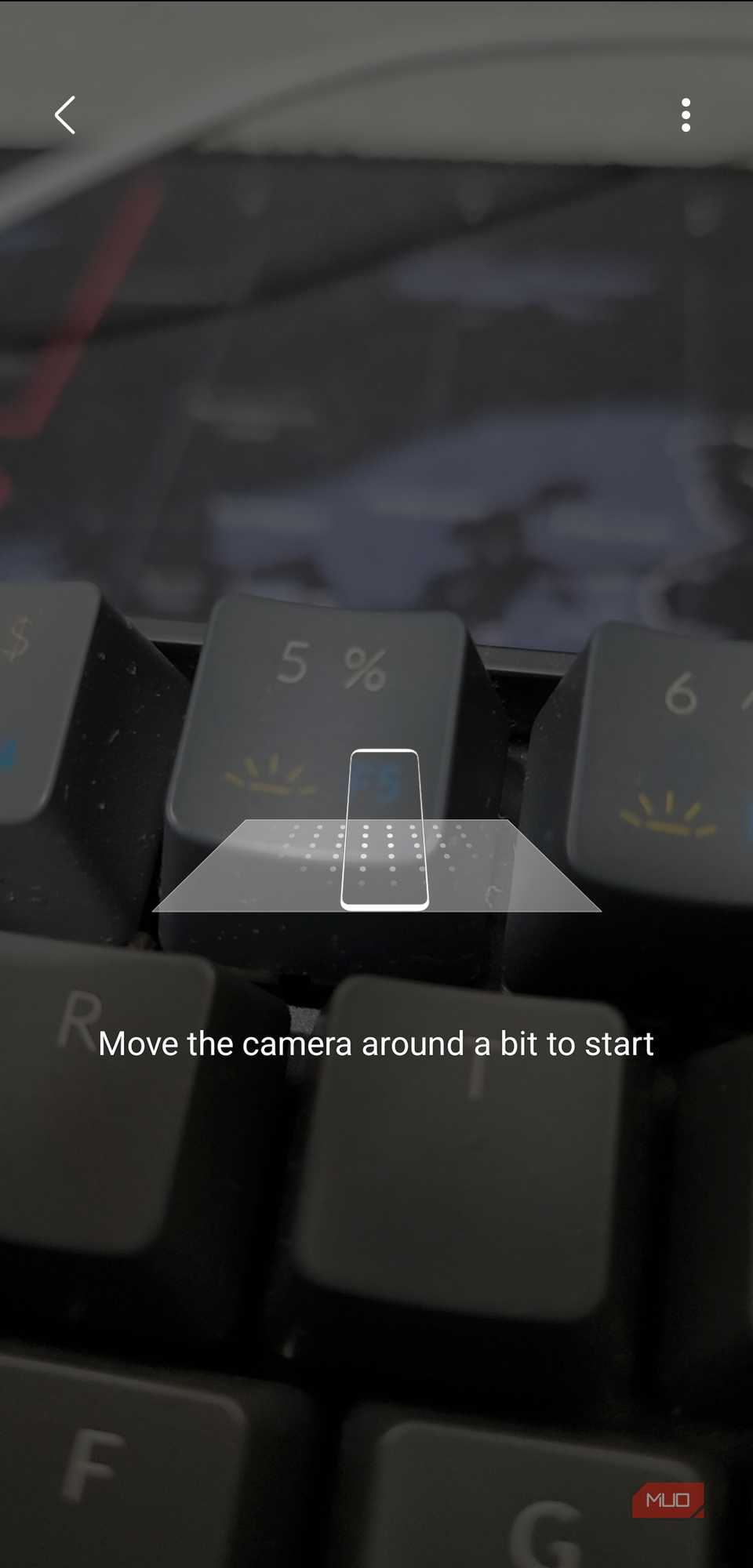 Quick Measure app on Samsung phone