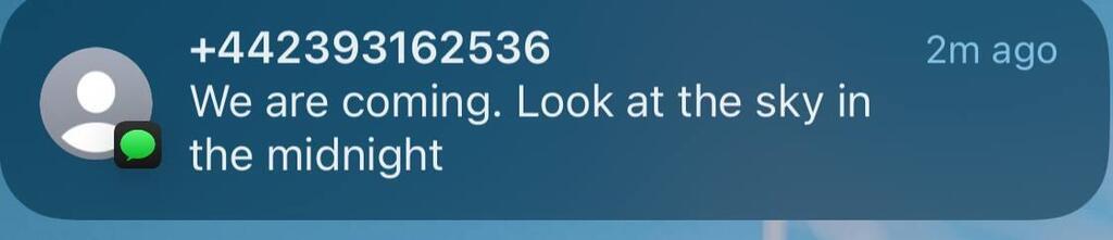 Text message sent en masse to Israeli phones הודעת איום מאיימת שקיבלו אזרחים ישראליים