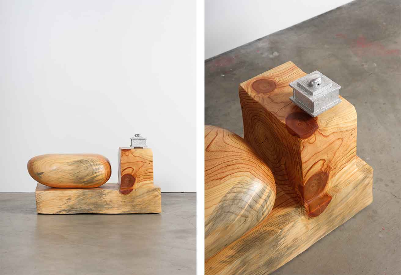 furniture carved from wood salvaged from the LA wildfires