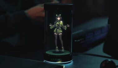 Razer's AI talks to a gamer on their desk.