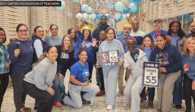 NYC teachers push for pension reform with monthly actions ahead of Albany rally